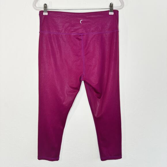 Zyia Active Metallic LNT Lipgloss Light n Tight Hi-Rise Capri Leggings 14 or 16 - Picture 9 of 12